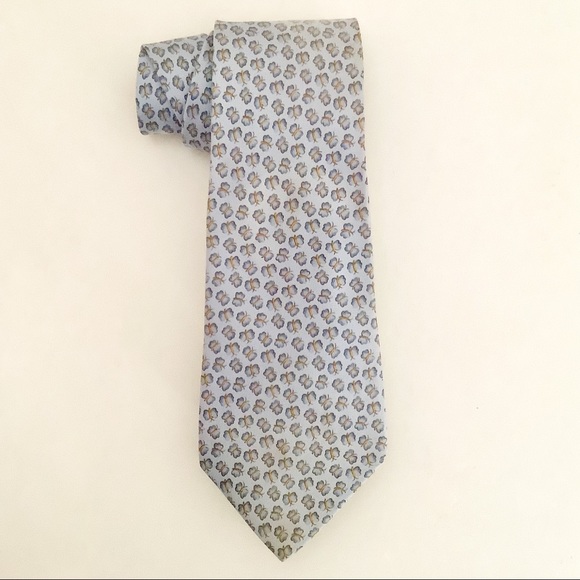 Salvatore Ferragamo Blue Butterfly Silk Necktie - Picture 3 of 7